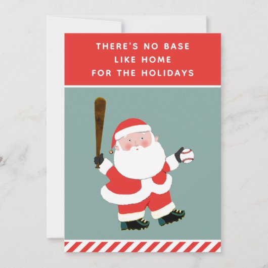 Kerstkaarten met honkbalthema feestdagenkaart (Voorkant)