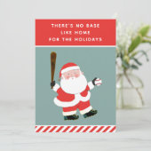 Kerstkaarten met honkbalthema feestdagenkaart (Staand voorkant)
