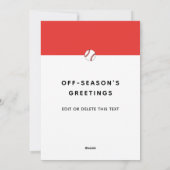 Kerstkaarten met honkbalthema feestdagenkaart (Achterkant)