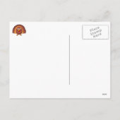 Kerstkaarten met kalkoen voor Thanksgiving Feestdagenkaart (Achterkant)