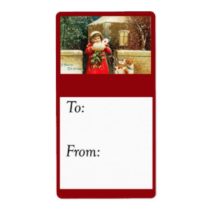 kerstKaarten met kerstcadeau Label