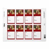  kerstKaarten met kerstcadeau Label (Full Sheet)