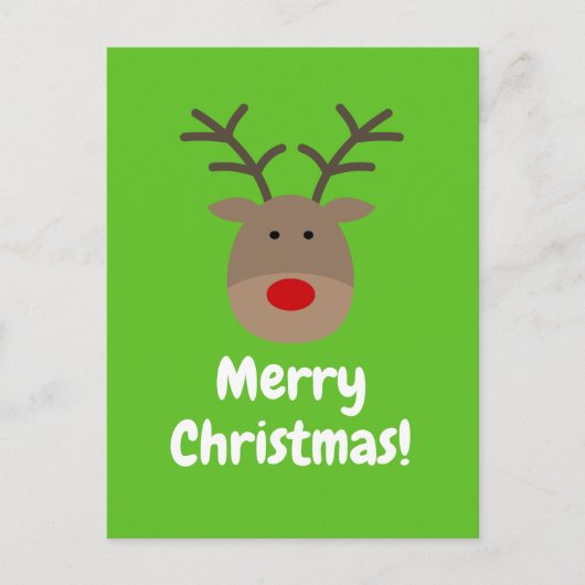 Kerstkaarten met leuk rendierlogo feestdagenkaart (Voorkant)