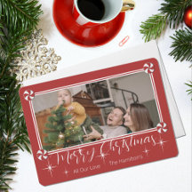 Kerstkaarten met Merry Peppermints Kerstfoto