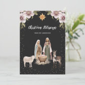 Kerstkaarten met religieuze Jezus Geboorte Christe Feestdagenkaart (Staand voorkant)