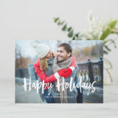 Kerstkaarten met rode strikken en gelukkig kerstfe feestdagenkaart (Staand voorkant)