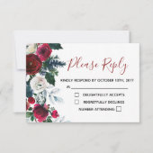 Kerstkaarten met RSVP-kerstaven - Vakantiepartij R RSVP Kaartje (Voorkant)