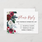 Kerstkaarten met RSVP-kerstaven - Vakantiepartij R RSVP Kaartje (Voorkant / Achterkant)