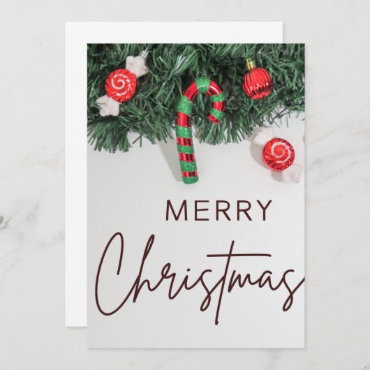 kerstkaarten met seizoensgebonden thema kaart (Voorkant / Achterkant)