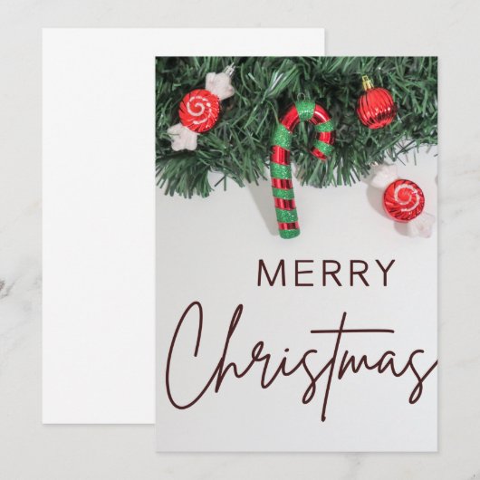 kerstkaarten met seizoensgroet kaart (Voorkant / Achterkant)