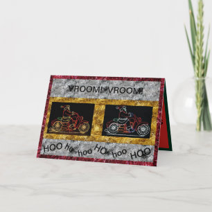Kerstkaarten met Sinterklaas op Motorfietsen Kaart