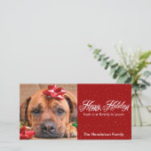 Kerstkaarten met Sneeuw en Glitters Feestdagenkaart (Staand voorkant)