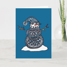 Kerstkaarten met Sneeuwmannen Feestdagen Kaart