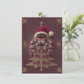 Kerstkaarten met springende spinnen feestdagenkaart (Staand voorkant)