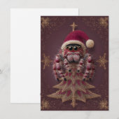 Kerstkaarten met springende spinnen feestdagenkaart (Voorkant / Achterkant)