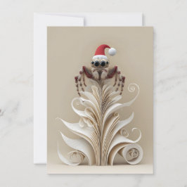 Kerstkaarten met Springende Spinnen Feestdagenkaart