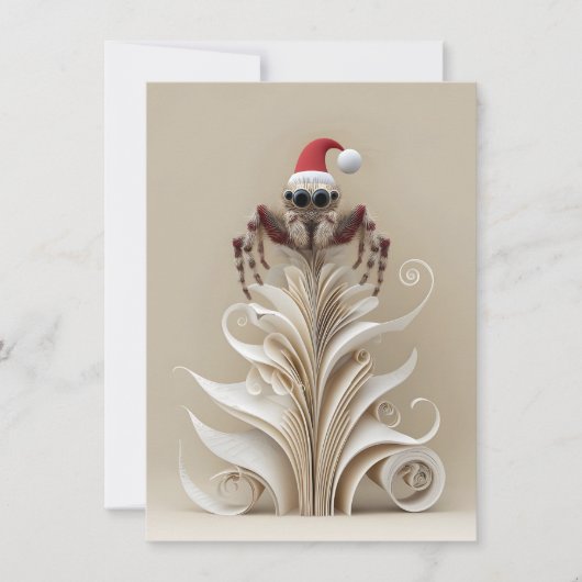 Kerstkaarten met Springende Spinnen Feestdagenkaart (Voorkant)
