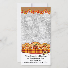 Kerstkaarten met Thanksgiving-foto's Feestdagenkaart