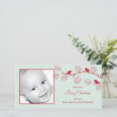 Kerstkaarten met Vakantie Vogels Feestdagenkaart (Staand voorkant)