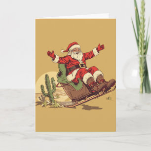 Kerstkaarten met vintage zuidwestelijke stijl kaart