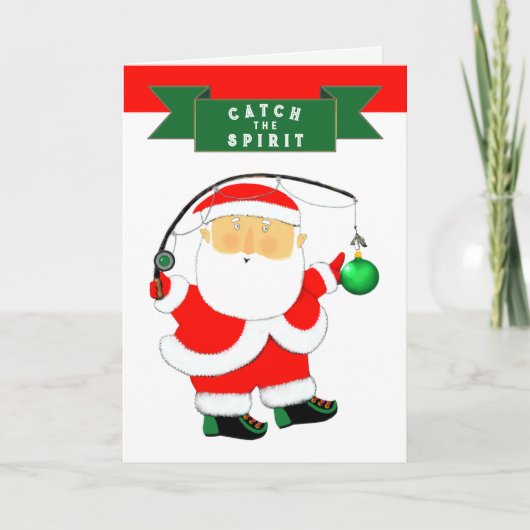 Kerstkaarten met vissen feestdagen kaart (Voorkant)