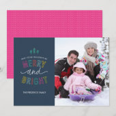 Kerstkaarten met vrolijke en heldere foto's feestdagenkaart (Voorkant / Achterkant)