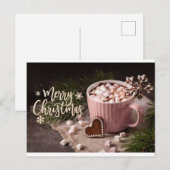 Kerstkaarten met warme chocolademelk feestdagenkaart (Voorkant / Achterkant)