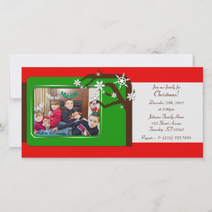 Kerstkaarten met Winter Boom Familie Foto