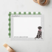 Kerstkaarten met Zwarte Lab Labrador Retriever Notitiekaartje (Voorkant / Achterkant in situ)