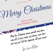 Kerstkaarten naar Australië Kangaroo Sleigh Feestdagenkaart