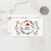 kerstkaarten notitiekaartje (Voorkant / Achterkant in situ)