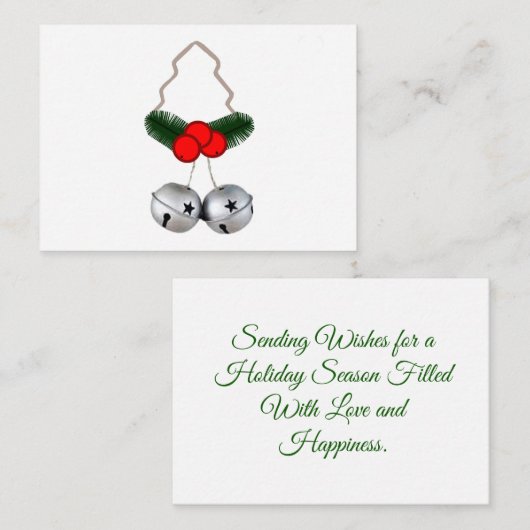 Kerstkaarten Notitiekaartje (Voorkant / Achterkant)