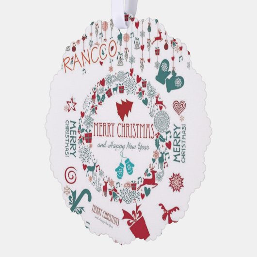 kerstkaarten ornament kaart (Links)