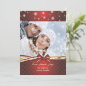 Kerstkaarten, pas uw tekst aan (achterkant) feestdagenkaart (Staand voorkant)