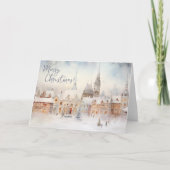 Kerstkaarten, Prettig Kerstfeest Winterlandschap Feestdagen Kaart (Voorkant)