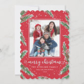 Kerstkaarten rood en groen | Glitter Kijk Feestdagenkaart (Voorkant)