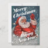 kerstkaarten Santa Claus Snow v02 Kaart (Voorkant)