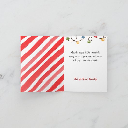 kerstkaarten - Santa Claus Snowglobe Bedankkaart (Binnen)