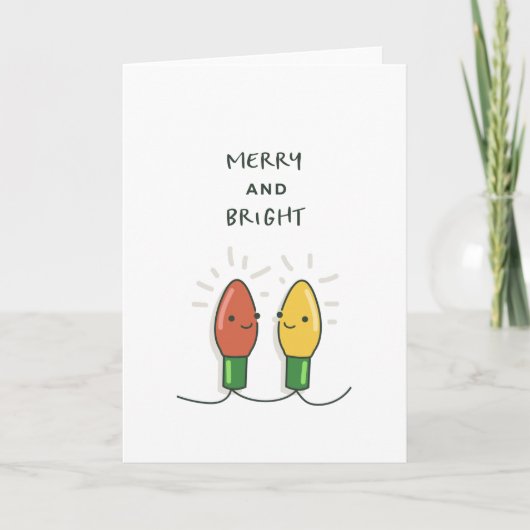 Kerstkaarten - Schattig - Merry and Bright Kaart (Voorkant)