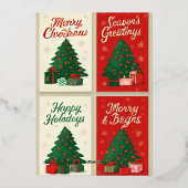 Kerstkaarten Set – Festive Groet Folie Feestdagenkaart (Achterkant)