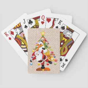Kerstkaarten, standaard gezichten pokerkaarten