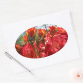 Kerstkaarten stickers rode rozen (Envelop)