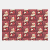  kerstkaarten uit de jaren '70, 3 coördinaat inpakpapier vel (Voorkant 3)