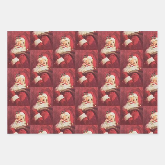  kerstkaarten uit de jaren '70, 3 coördinaat inpakpapier vel (Voorkant 3)