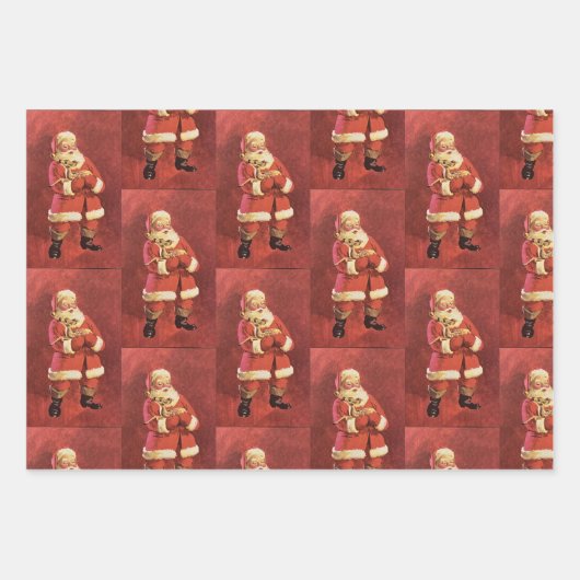  kerstkaarten uit de jaren '70, 3 coördinaat inpakpapier vel (Voorkant 2)