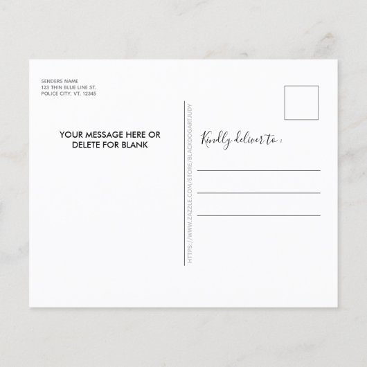 Kerstkaarten van de afdeling Begrotingspolitie (Achterkant)