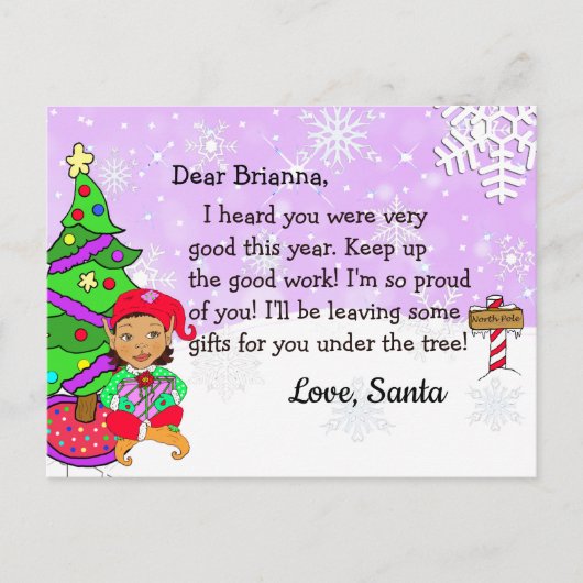 Kerstkaarten van de Kerstman: Feestelijke Etnische Feestdagenkaart (Voorkant)