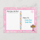 Kerstkaarten van de Kerstman: Schattige Sneeuwman Feestdagenkaart (Achterkant)