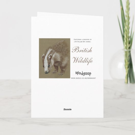 Kerstkaarten van het Wild van de das de Britse Feestdagen Kaart (Achterkant)