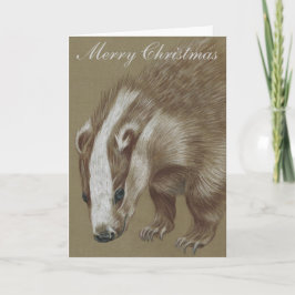 Kerstkaarten van het Wild van de das de Britse Feestdagen Kaart
